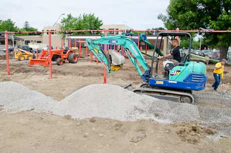 demolition for playground