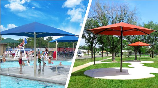  an umbrella shade canopy